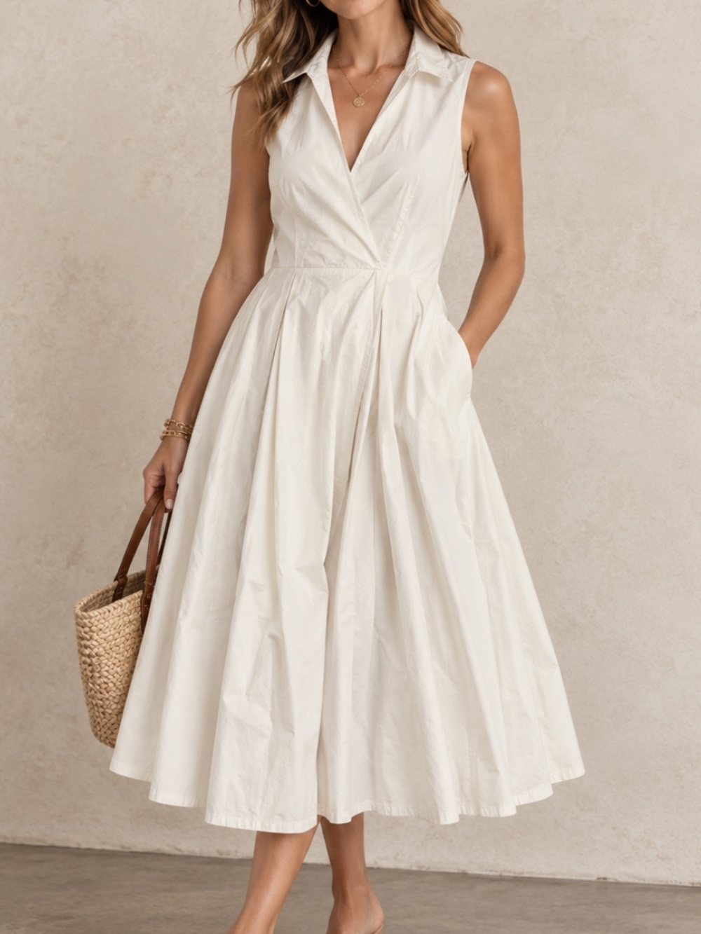 Island Company White Cotton Marra-Lago Dress